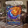 Weltraum Kosmisches Thema Decke Benutzerdefinierter Name Text Personalisierte Decke Weich Gemütlich Decke für Zuhause Sofa Bett