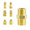 Strong Double Male Threaded Brass Fitting Universal Pipe Connector Univsersal Pipe Adapter for Home & Industrial Use