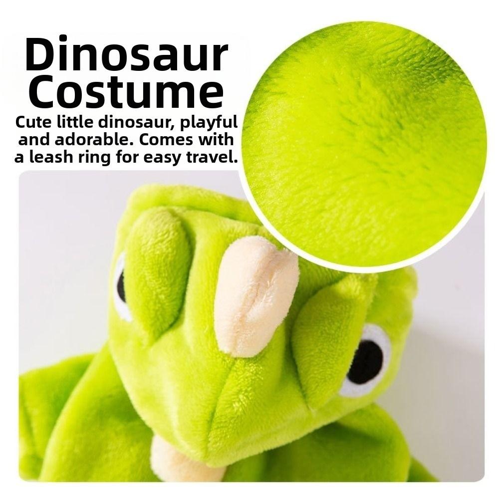 Towable Cute Dinosaur Pet Sweater Thick Warm Cosplay Props Dog Four-legged Jumpsuit Cozy Pet Winter Costume