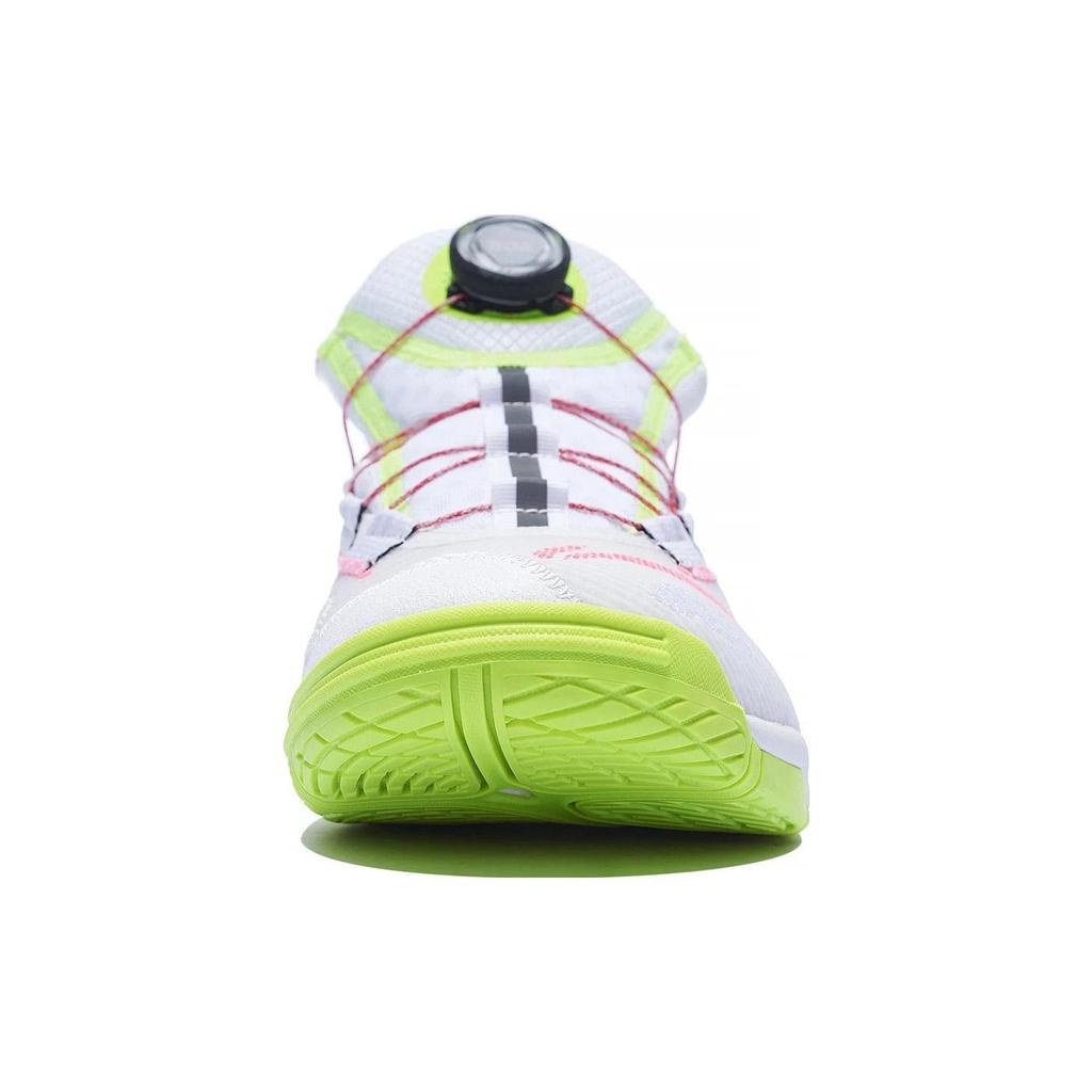 Li Ning Cushioning Slip Resistant Abrasion Resistant Low Top Table Tennis Shoes Unisex White Green Pink APPT003-1