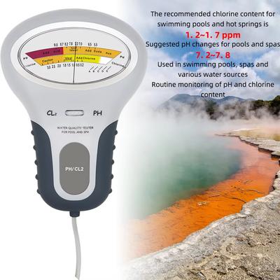 2 In 1 Chlorine Detector PH & CL2 Meter Swimming Pool Spa Chlorine Monitor Tester Aquarium Swimming Pool Water Quality Tester