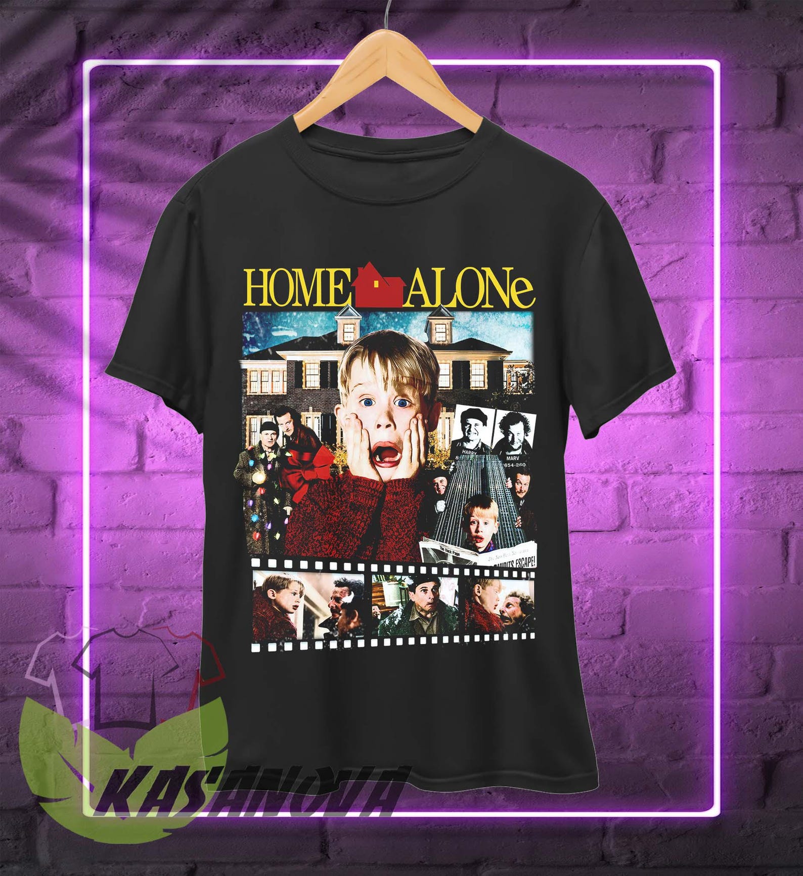 Kevin Mccallister T-Shirt, Home Alone Merch Shirt, Funny Meme Casual Retro Unisex T-Shirt L