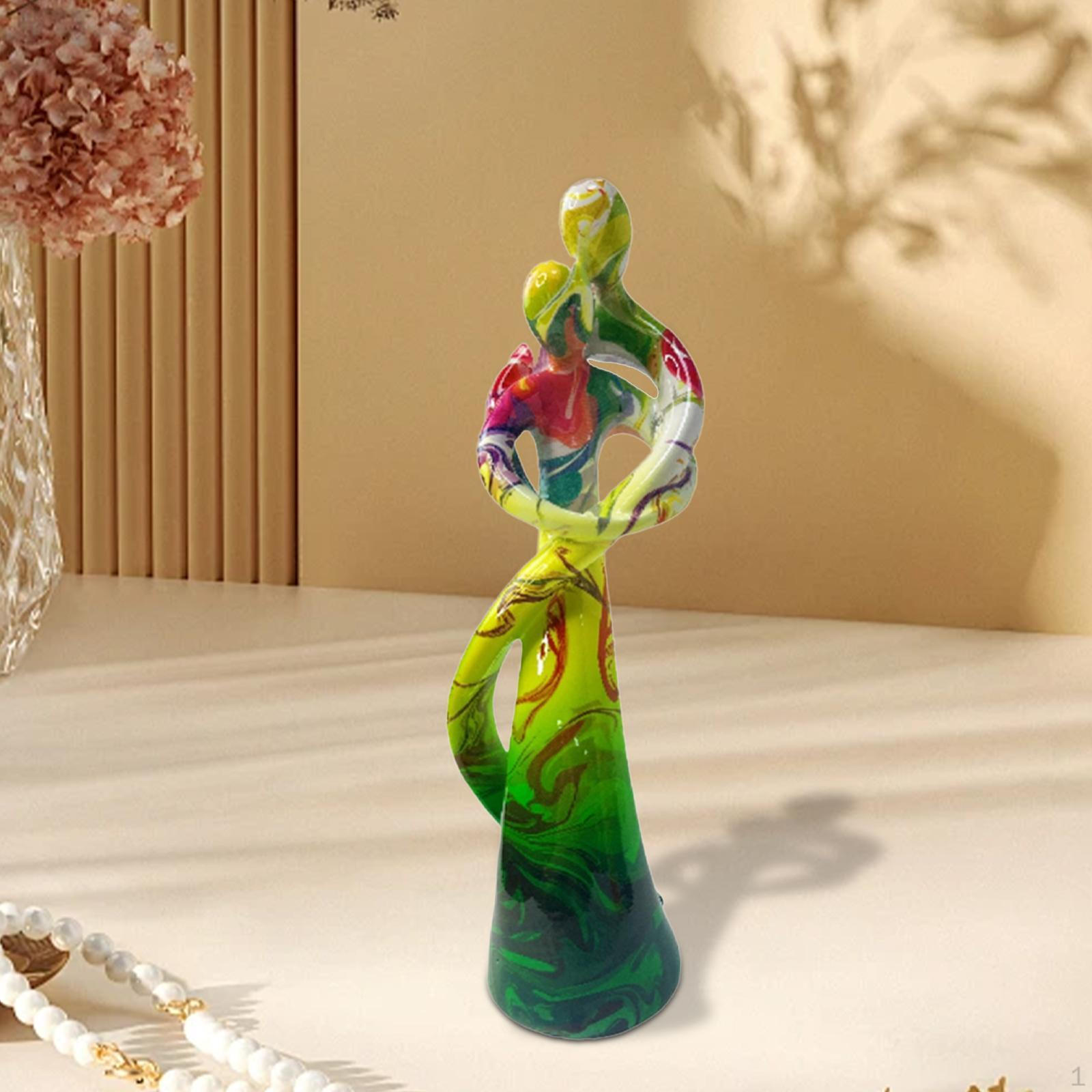 

Обнимающаяся пара, абстрактная статуэтка, украшение ко Дню святого Валентина, коллекционная скульптура из смолы для дома Green Yellow