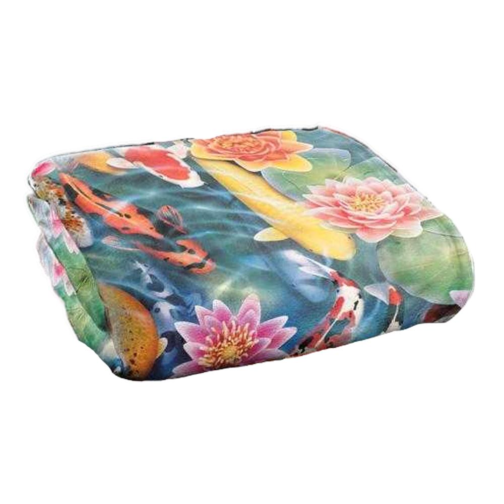 Royce McClure Silky Koi Fish Garden Supersoft Blanket