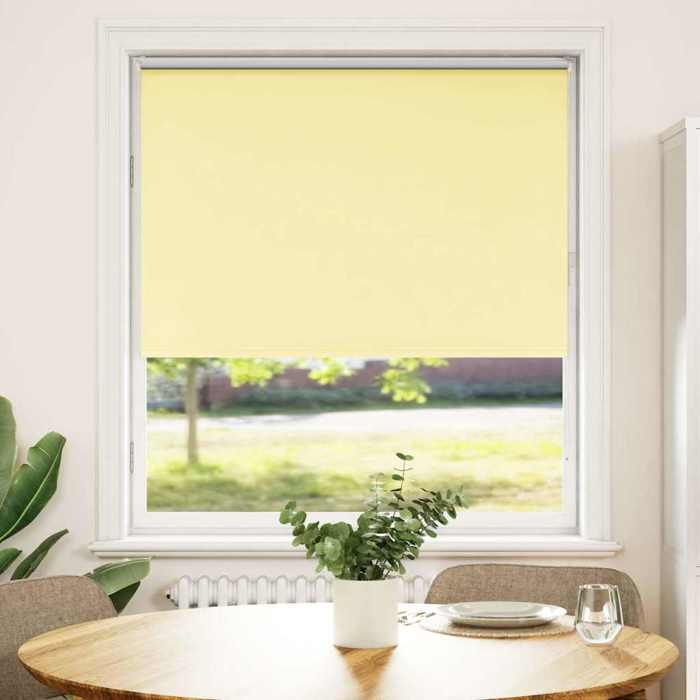 VidaXL Store enrouleur occultant jaune largeur du tissu 100,7 cm, store de jour et de nuit, store de cuisine, store 4012039
