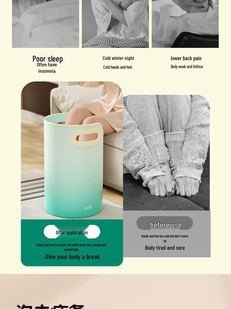 Portable Foldable Foot Spa Basin: Travel Foot Bath Bucket for Household & Health Care