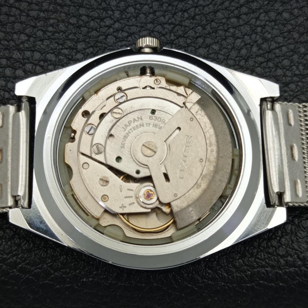 JAPAN SEIKO 5 AUTOMATIC MENS 6309A REFURBISHED WHITE COLOR DIAL WATCH A440269-4 Sk-a440269