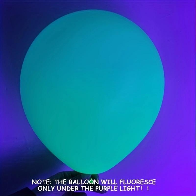 20pcs Party Balloons UV Blacklight Reactive Neon Fluorescent Balloons GLOW In The DARK Balloon for Adults Wedding Hallowe