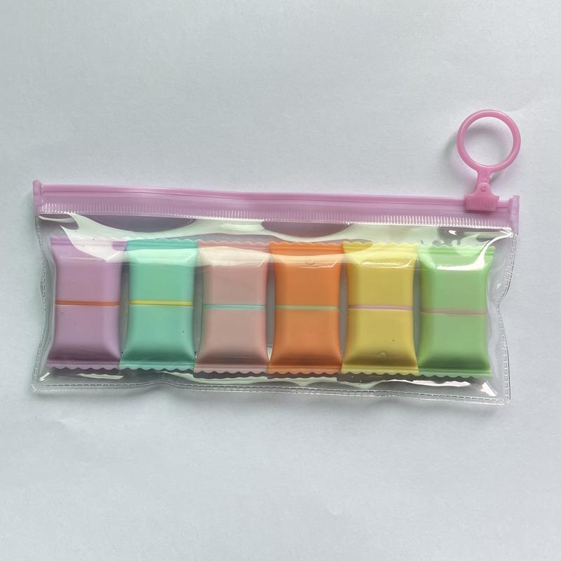 6-Color Mini Pill Highlighter & Marker Set