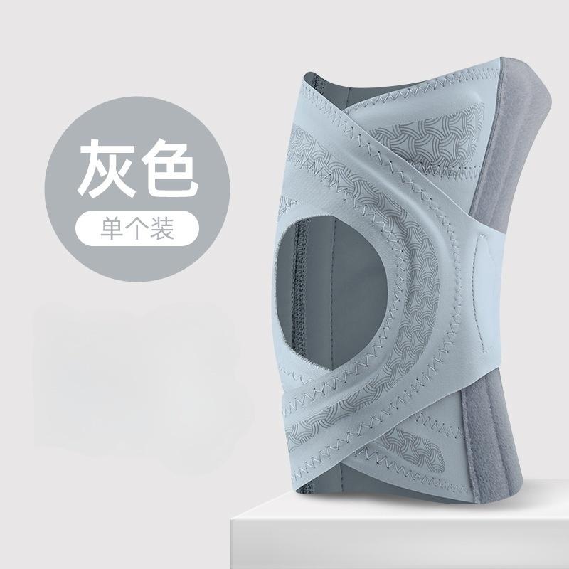 

1Pcs Thin Breathable Knee Pads Support Meniscus Joint Cross Strap Compression Knee Brace With Four Spring Patella Protector XXL