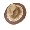 Korean Version Retro Orange Brown Striped Vacation Beach Jazz Top Hat Women'S Summer Sunshade And Sun Protection Travel Straw Hat