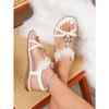 Damen Sommer Neu Böhmischer Stil Handgefertigte Blumen Sandalen Damenmode Vielseitige Hausschuhe Kleiner Duft