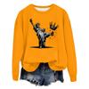 Women's Fashion Casual Long Sleeve Loose Printed Sweatshirt