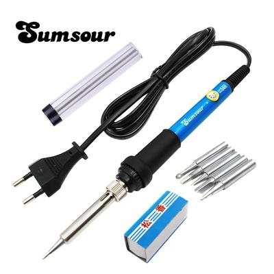 220V / 110V 60W Adjustable Temperature Soldering Iron Soldering Station with 5 Iron Heads