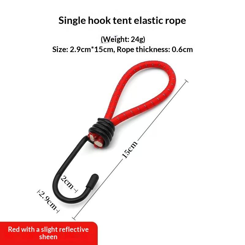 Strong 5pcs Elastic Rope Hook for Tents Versatile Outdoor Use for Camping and Adventure
