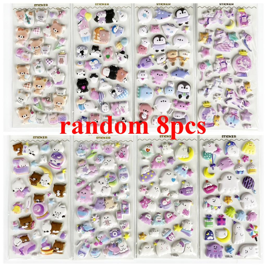 Hot New Cute cartoon 3D embossed stickers fun foam stickers for children DIY planner stickers decorative stickers High Quality Gifts