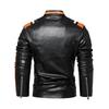 Men Fashion Leather Jacket Men Autumn Motorcycle Slim Fleece Jacket Coat Men Spring Outdoor Casual Motor Biker PU Leather Jacket