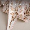 Retro mulberry silk scarf fashion temperament silk twill rhombus scarf spring new neck accessories silk scarf