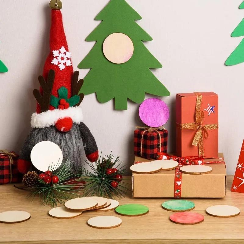 20pcs 60mm Wood Circles for Crafts Unfinished Wood Rounds Wooden Cutouts for Crafts Blank Wood Slices for Coasters Home Decor