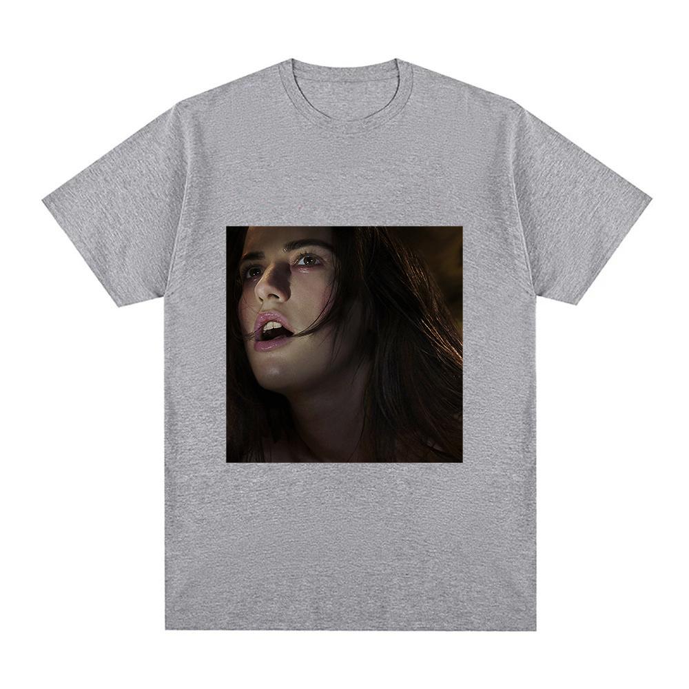

Oklou T-Shirt Galore Album Graphic Printing Tees Round Neck Short Sleeve Camisetas Women/men 100%Cotton Tees Anime T-shirt Band T-shirt Summer tops XS сірий колір