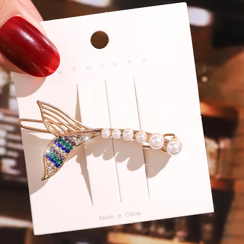 Elegant Rhinestone Hairpins Women Girls Pearl Hair Clips Pins Barrettes Accessories BB Hairclip Hairgrip Headdress