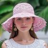 Summer washable folding hat women's Korean version large brim sunscreen sunshade sun hat women's vacation big edge cool hat