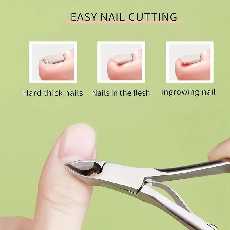1pcs Stainless Steel Nail Clippers for Thick & Ingrown Toenails, Precision Trimming Tool,Manicure Pedicure Tool for Salon & Home