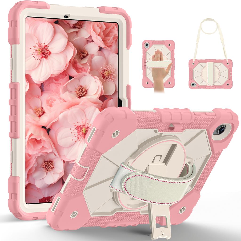 Hybrid Case for Samsung Galaxy Tab S11 2025 11.0 Inch SM-X730 SM-X736B 360 Rotating Stand Heavy Duty Cover with Shoulder Strap