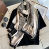 180X90Cm Satin Shawls Autumn Colour Print Bandanna Luxury Silk Scarf Scarves Popular Sunscreen Beach Towel Foulard