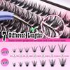 Spiky Manga D Curve Wispy Eyelash Clusters Extensions Cruelty-Free PBT Material 12-20mm Bottom Lashes Fairy Individual Lashes
