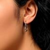 Black Jewelry Heart Shape Hoop Earrings for Women