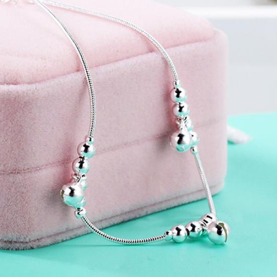 Women Fashion 3Pcs Bells 12 Beads Luxury Chain Ankle Bracelet Beach Anklet