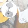 Alomejor Bass Tuners, Left/Right Row Tuning Keys, Buttons, Steel, Rust-Resistant, Electric Bass Machine Heads, Gift (Right Row)