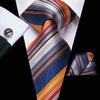 Professionelles 3-teiliges Herrenanzug-Set: Krawatte, Einstecktuch & Manschettenknöpfe, Klassisches Design für die Hochzeit