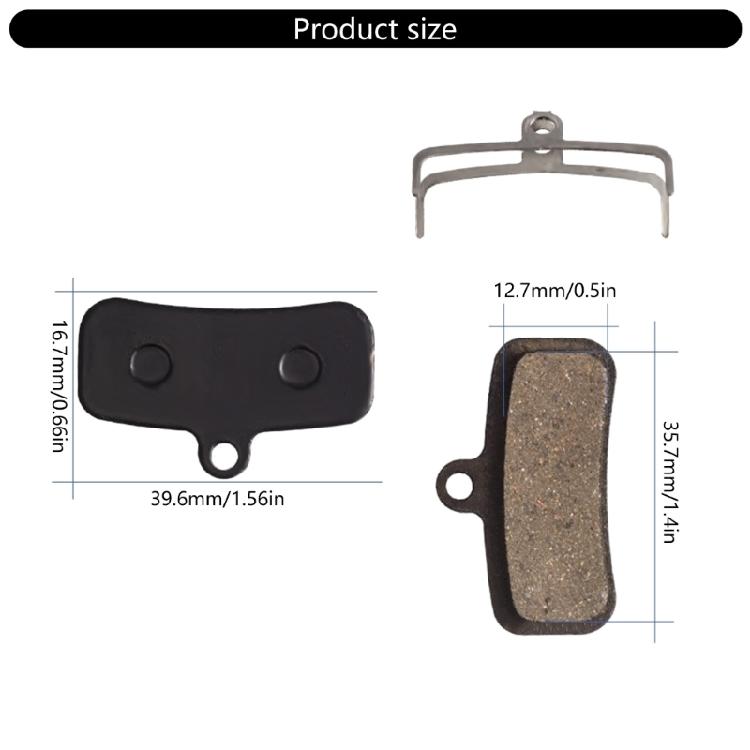 4Pair Low Noise Mountain Bikes Brake Pad SemiMetallic Bicycles Disc Brake Pads Cyclings Accessories Easy To Install