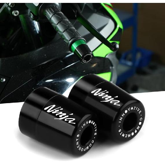 Handlebar Grip End For Ninja 250 300 400 650 1000 400R 250R 250SX 1000SX H2R ZX14R ZX10R ZX6R Motorcycle CNC Aluminum Handlebar Bar Ends Plug Balance