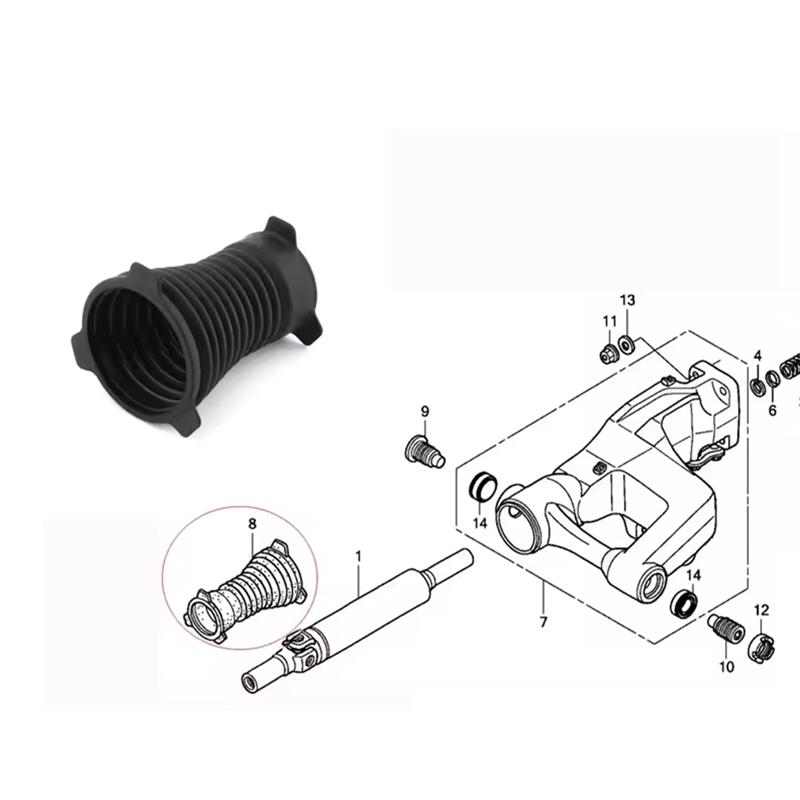 Drive Dust Cover Transmission Shaft Sheath Joint Cover For HONDA GL1800 2001-2017 чёрный