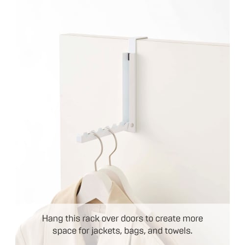 Yamazaki Folding Door Hanger Smart, White, 2 X 7 - 20.5 X 20 Cm, 7161