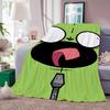 Adventure Cartoon Invader Zim Blanket For Sofa Office Bed Plane Travel Sleep Read Relax Camping Soft And Warm