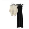 Women's Knitwear Cover-up Batwing Dress & Skirt Set for Spring/Summer