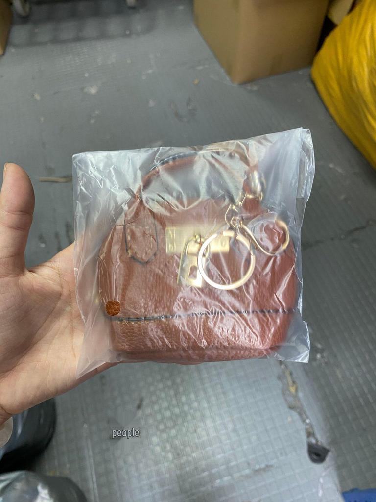 Chic Mini Coin Purse with Keychain - Korean Style