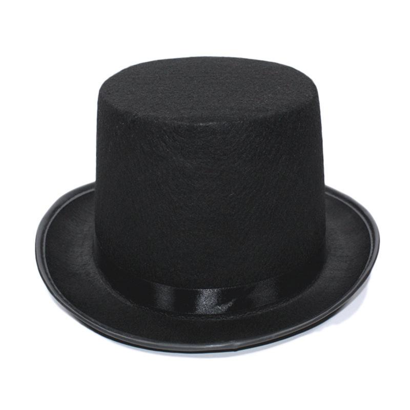 High hat retro British gentleman jazz hat magician hat show sequined hat rain high hat non-woven