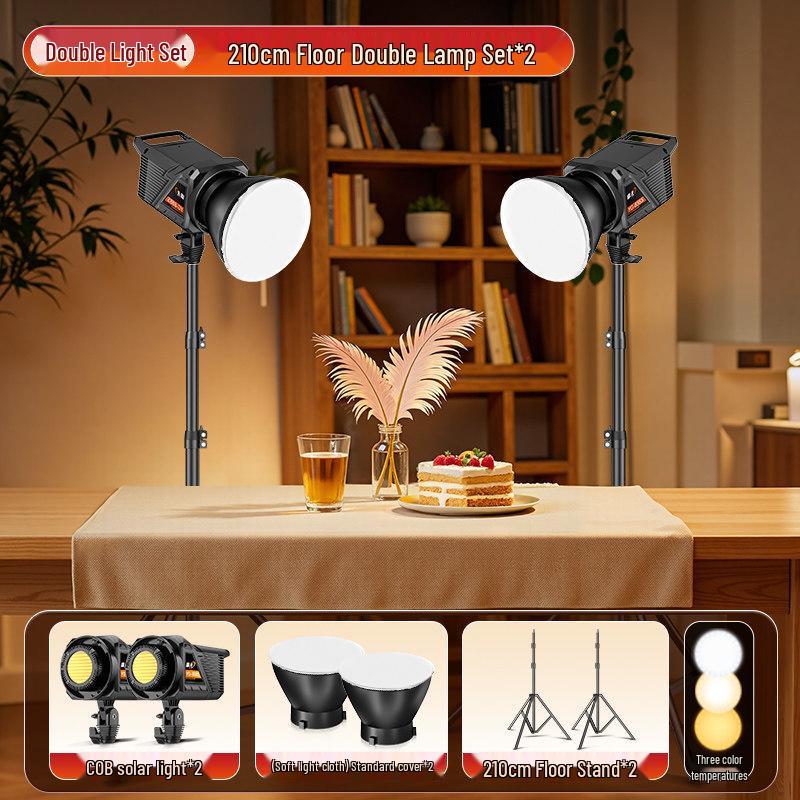 100W Food Photography Desktop Fill Light for Live Streaming & Constant Light Shooting