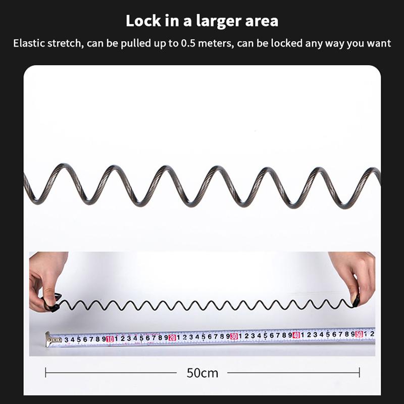 Bicycle Lock Bike Mini 3 Digit Password Lock Wire Mountain Bike Frame Durable Steel Wire Cable Helmet Locks Bicycle Accessories