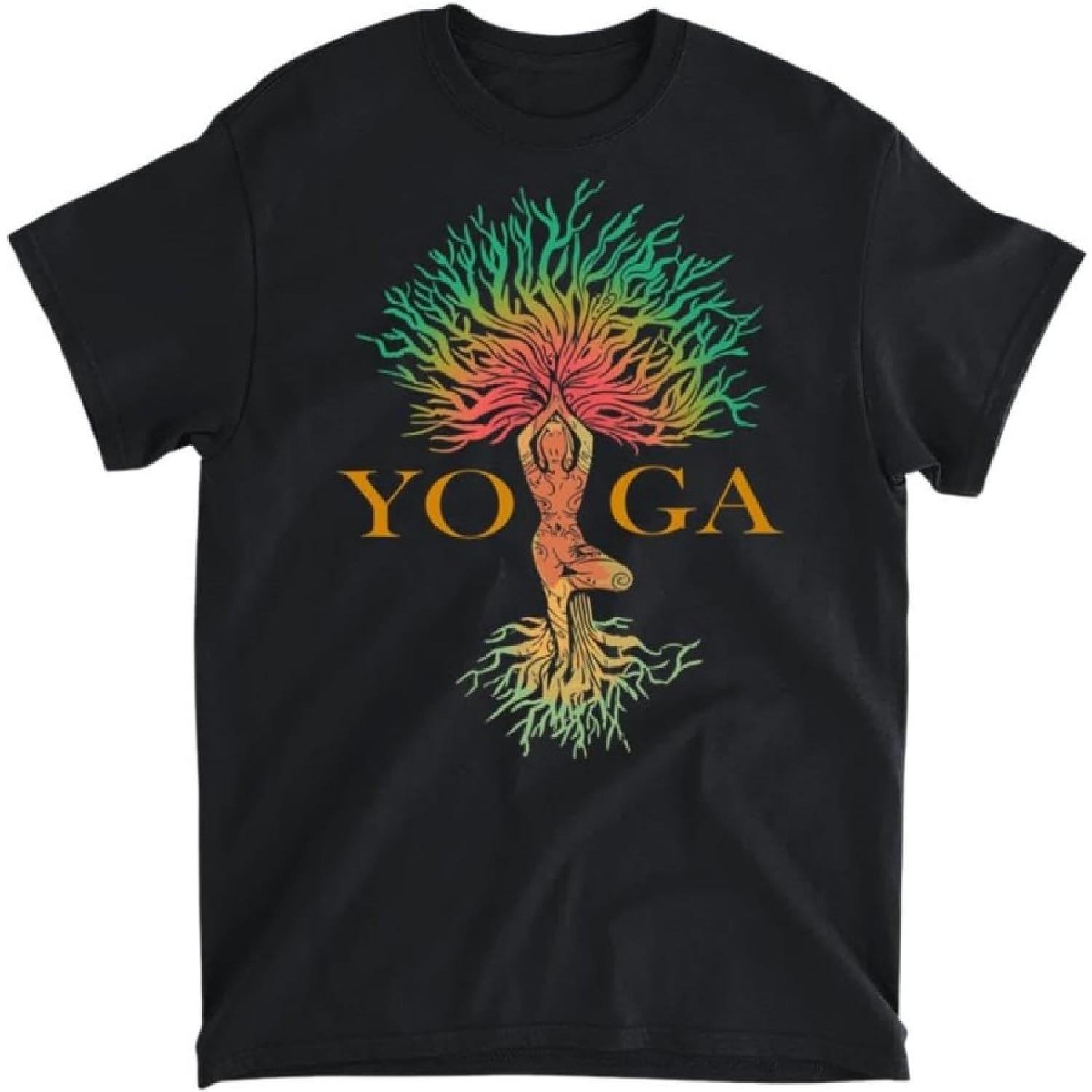

Tree of Life with Woman Yoga T-Shirt Chakra Haka Yoga T-Shirt, Long Sleeve Shirt, Sweatshirt, Hoodie Unisex Adult Size Made in Canada XXXXXL різнокольоровий