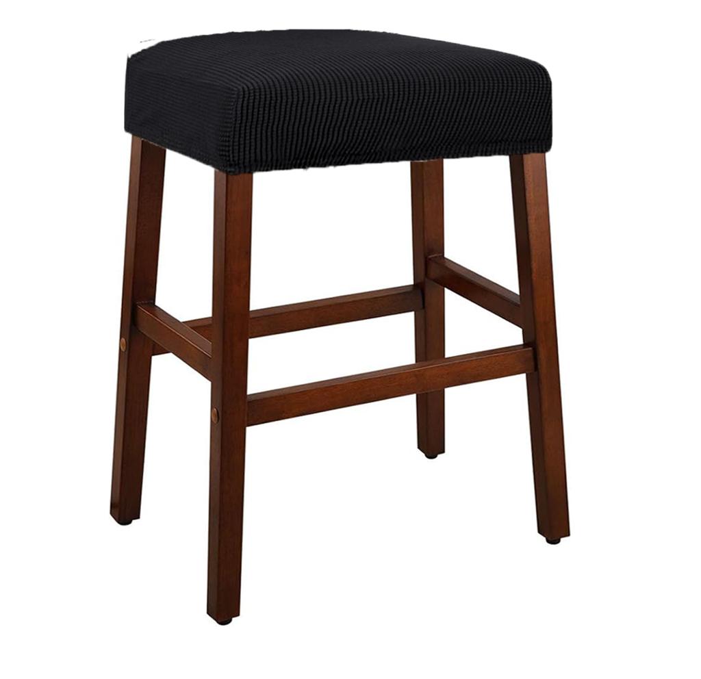 Elastic Rectangle Bar Stool Covers Vanity Stool Cover Jacquard Chair Seat Slipcover Counter Stool Covers Saddle Seat Cover