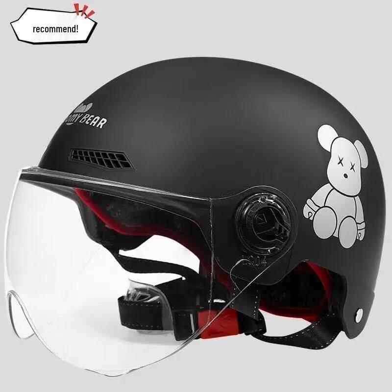 Certified Electric Bike Helmet with Sun Protection, Cute & Universal Half Helmet for Men and Women, All-Season Cycling Safety.