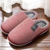 Men's Home Slippers 2024 Winter Warm Fuzzy Lined Male House Shoes Stripe Soft Memory Foam Non-slip Indoor Slipper Man Plus Size