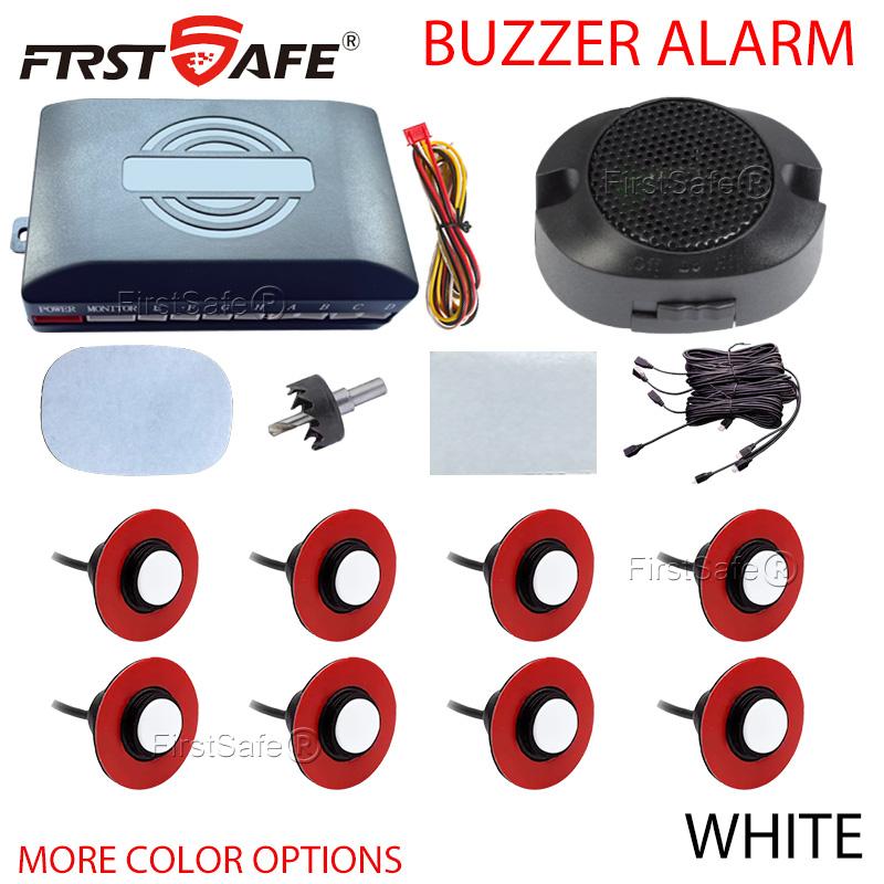 12V 16.5mm Parking Sensor Kit Universal 6/8 Sensor Buzzer Reverse Radar Sound Alarm Indicator Probe System