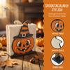 Cartoon Style Ornament Halloween Wooden Napkin Holder, Ghost Mummy Pumpkin Gothic Cute Table Decor Rustic Tabletop Tissue Dispenser for Farmhouse